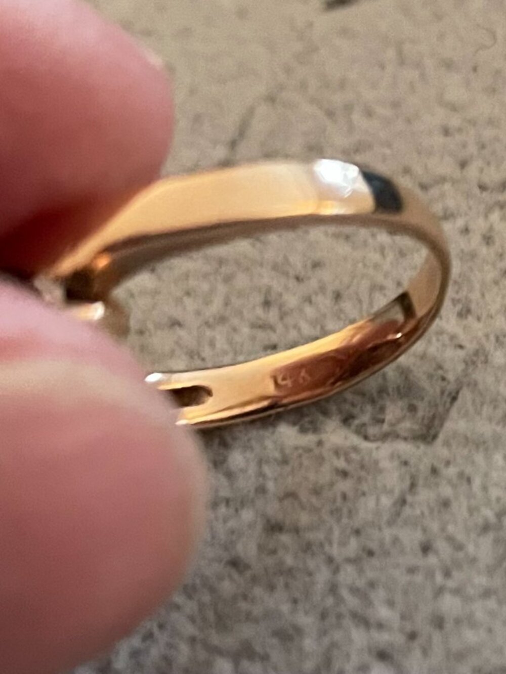 Vintage 14k Gold Ring Rose Gold 1920s - 1940s Art Deco Sz 4.5 RARE 5 grams - Picture 8 of 12